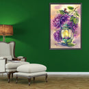 Full Cross Stitch 11CT Flower Oil Lamp Stamped DIY Handmade Cotton Thread Crafts