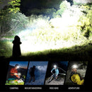Hiking Fishing Lighting Head Lamp USB Rechargeable COB LED Glare Headlight