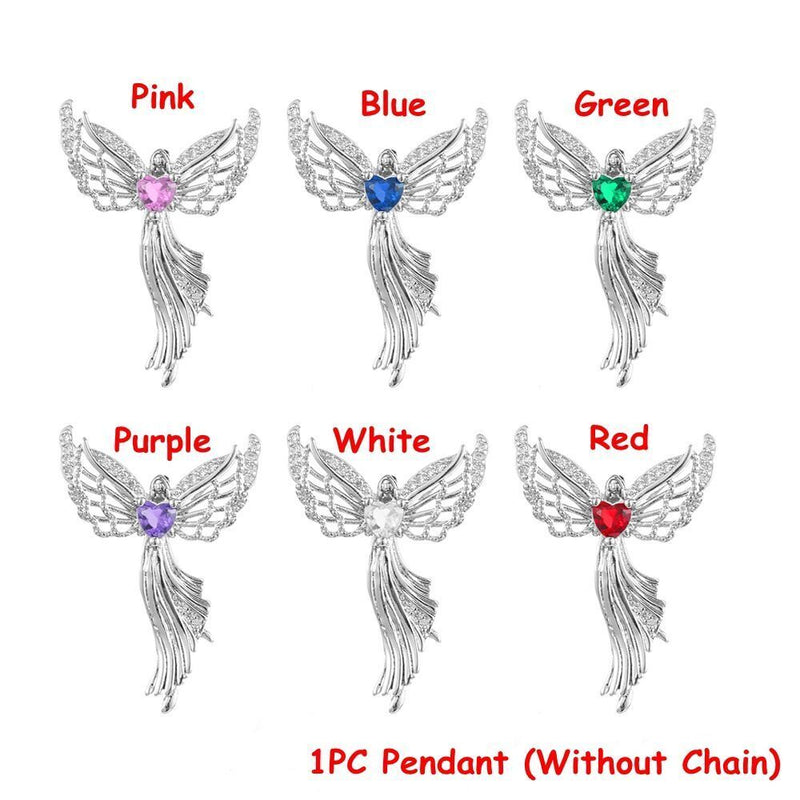 Elegant Fashion Women Religion Prayer Jewelry Angelwing Pendant Virgin Mary