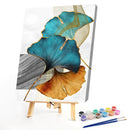 Frameless Painting By Numbers Gingko Leaves DIY Handmade Drawing On Canvas Craft