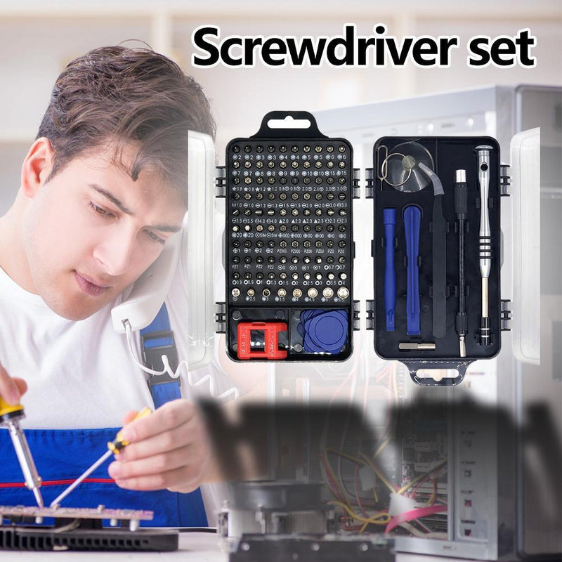 115 in 1 Multi-function Screwdriver Set for Computer Maintenance (Black) Newly