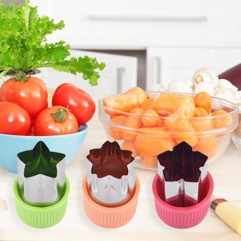 5x3pcs Star Heart Rabbit Shape Vegetables Cutter Cooking Baking Molds (B)