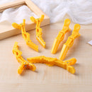 6pcs Alligator Hair Clip Grip Clamps Women Girls Styling Hairpin (Yellow) Newly