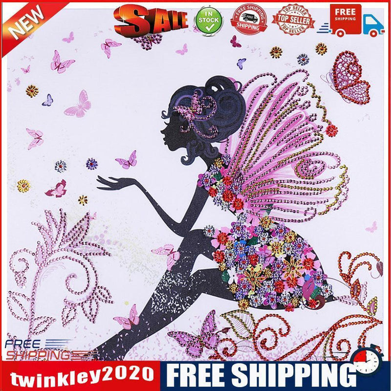 5D DIY Special Shaped Diamond Painting Butterfly Fairy Cross Stitch Kits