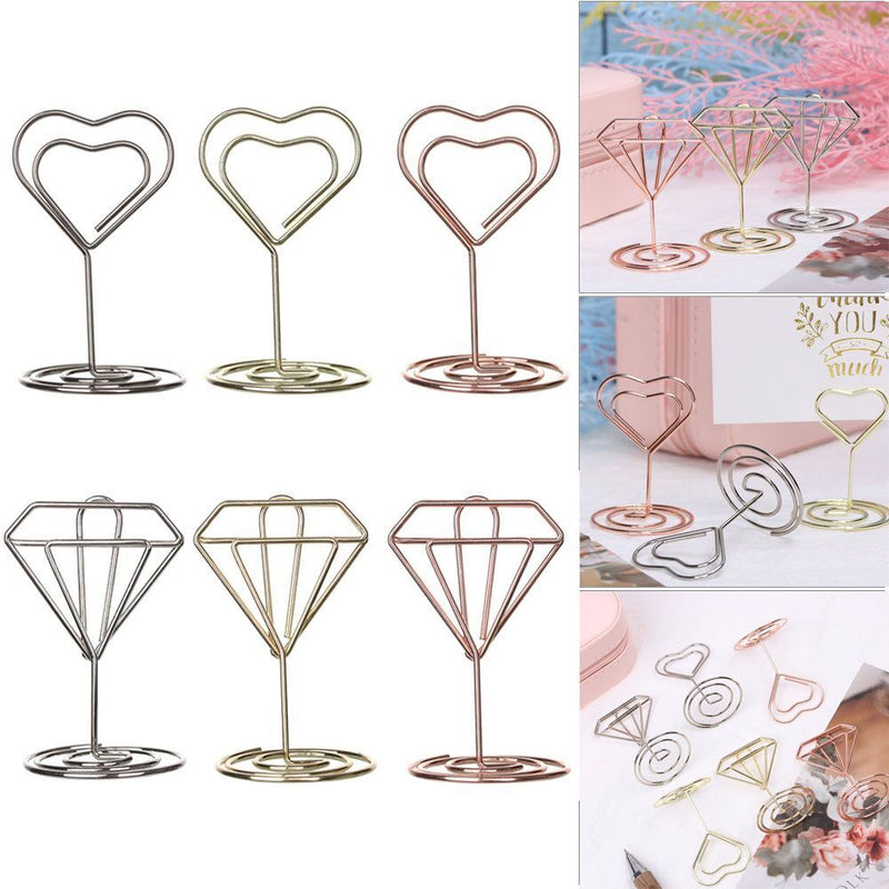 Wedding Supplies Table Numbers Holder Place Card Clamps Stand Photos Clips