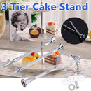 3 Tier Cake Stand Afternoon Tea Wedding Party Plates Tableware Embossed Tray