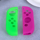 Handle Silicone Sleeve Switch Case for Nintendo Switch NS(Green+Purple)
