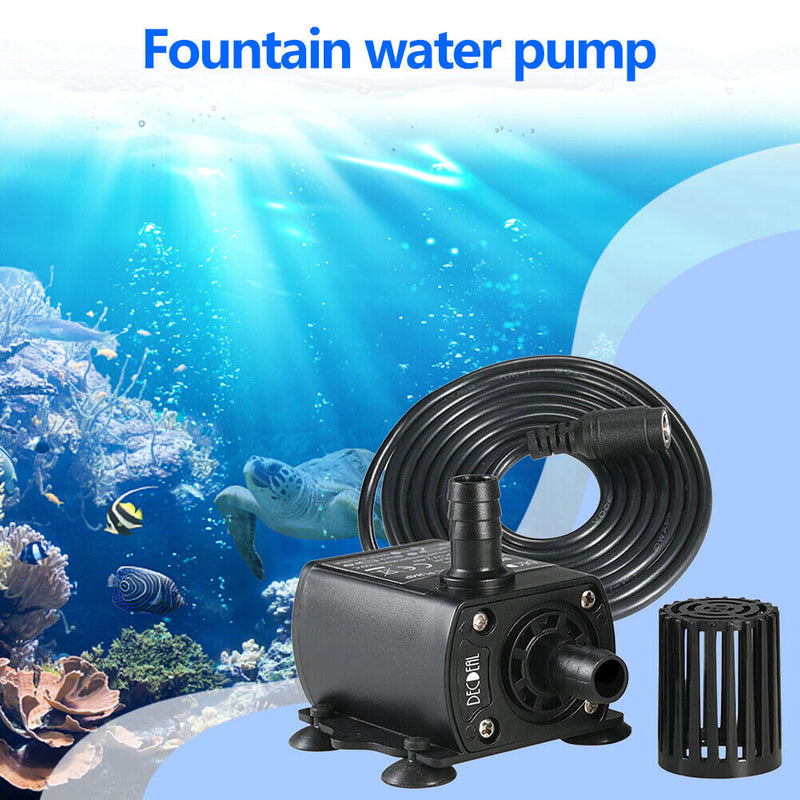 Pool Submersible Water Pump 400L/h Flow Rate Fountain Aquarium Brushless Pump