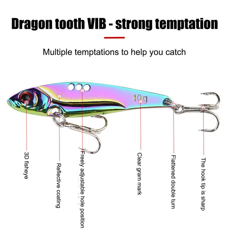 Metal Sequins VIB Fishing Lure Crankbaits Artificial Hard Bait Fishing Tackle