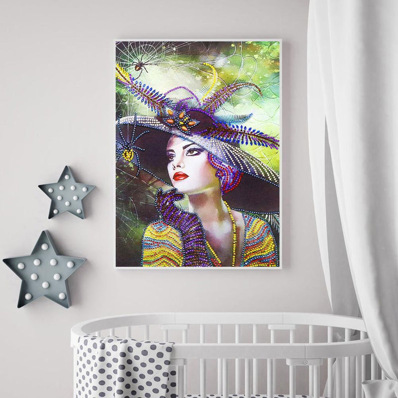 5D DIY Beauty Special Shaped Diamond Painting Cross Stitch Kits Bedroom Wall Art