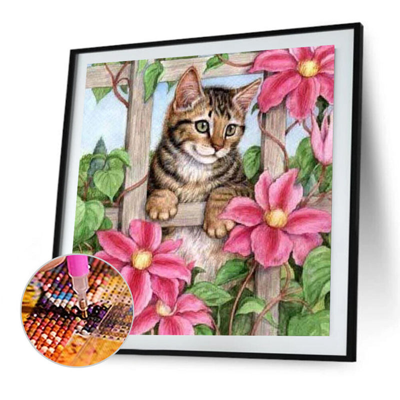 5D DIY Full Drill Diamond Painting Cat Embroidery Mosaic Kit Decor (WX059) Newly