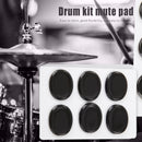 6pcs/set Snare Drum Mute Pads Silencer for Instrument Accessories (Black) Newly