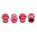 4pcs Universal Aluminum Car Wheel Tire Valve Stem Caps Dust Covers (Red) Newly