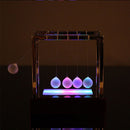 Newton Cradle Office Decor Pendulum Steel Balance Ball Black Base Switch Control