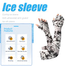 Sun Protection Half Fingers Ice Arm Sleeves Unisex Arm Cover (Camo Green) Newly