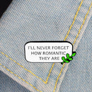 Fashion English Letter Enamel Brooch Lapel Pins Backpack Denim Shirt Decorati