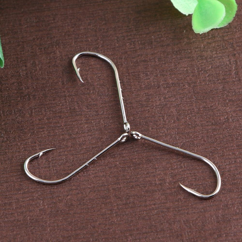 50pcs High Carbon Steel Barbed Fishing Hooks Sea Fishing Bait Holders(No.2)