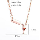 Personalized design Jewelry Wine Bottle Cup Necklace Pendant clavicle chain