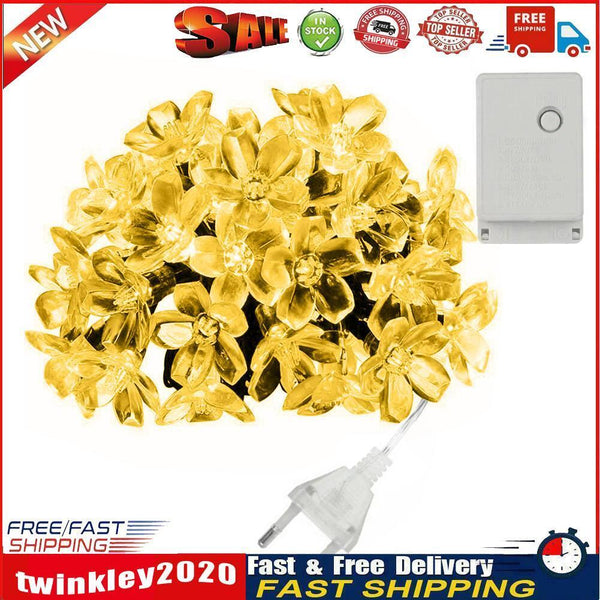10m 100 LED Waterproof Cherry Blossom Fairy Light String (Warm Light EU) Newly
