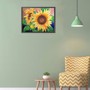 Full Cross Stitch 11CT Sunflower Stamped Embroidery DIY Needlework Kits (2)
