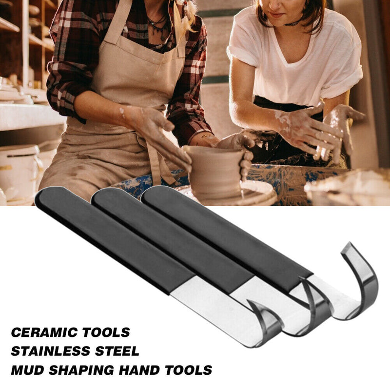 8pcs Pottery Tools Stainless Steel Clay Sculpture Modeling Craft Trimming T
