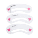 3 Styles Thrush Card Eyebrow Stencils Shaper Drawing Guide Eyebrow Shaper Kit