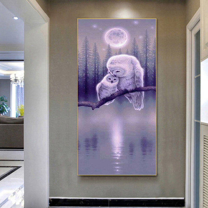 Night Owls Oil Paint By Numbers Kits DIY Art Picture Craft Home Decoration Gift