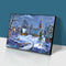 Snowy village 50x40cm Oil Paint By Numbers Picture DIY Painting HY2106002