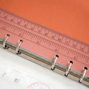 PVC Separator Bookmark Ruler 6 Holes Binder Notebook Rulers (A6 Transparent