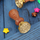Retro Wax Sealing Stamp Wood Handle Grip Post Craft Stamping Art Decor (B) Newly