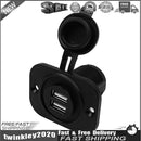 Waterproof USB Charger Socket Dual USB Outlet for 12V Car Boat Motorcycle Newly