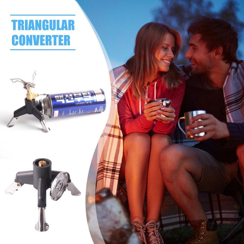 Outdoor Camping Hiking Tripod Gas Stove Connector Long Tank Gas Bottle Converter