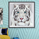 5D Diamond Painting Kit White Tiger Full Round Drill DIY Decorative Rhinestone