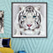 5D Diamond Painting Kit White Tiger Full Round Drill DIY Decorative Rhinestone