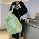 Tie Dye Backpack Casual Daypack Travel Gradient Color Nylon Rucksack for College