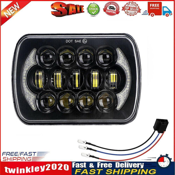 300W 5x7 7x6 inch LED Headlight Hi/Lo Beam DRL Turn Signal for Jeep Chevy Newly