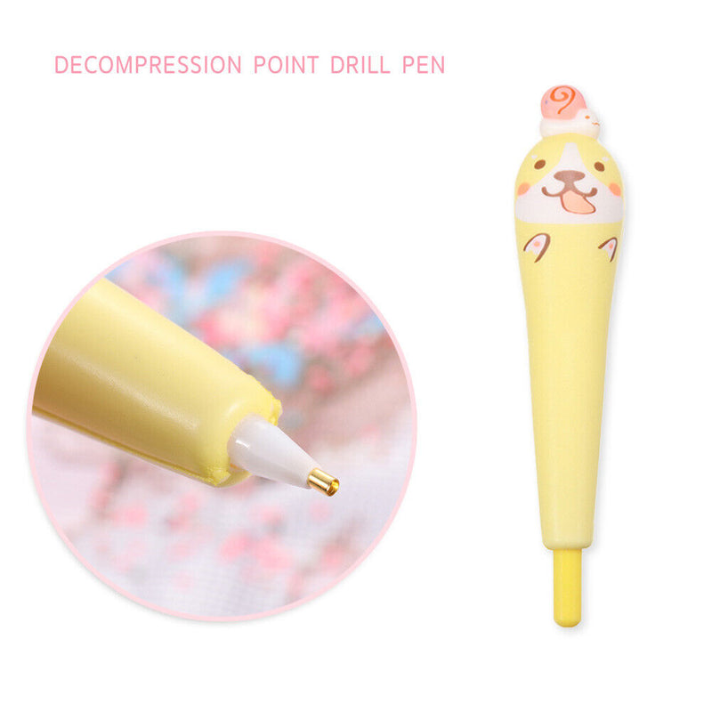 Cute Point Drill Pen for DIY Diamond Painting Rhinestone Picture (Yellow) Newly