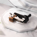3 Way Toggle Switch Metal Dial L Type Rocker for LP Electric Guitar (Black)