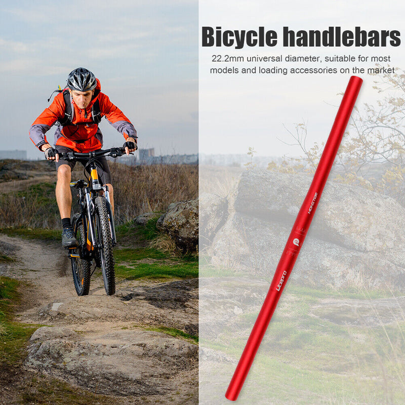 25.4x540mm MTB Bike Aluminum Alloy Handlebar Riser Bar Ultra Light (Red)