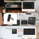 Digital Cook Food Temperature Meter Barbecue Sensor with Probe Tool (Black)