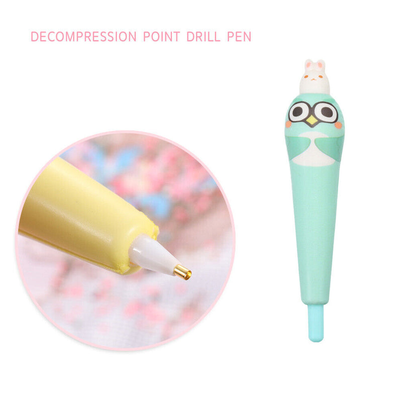 Cartoon Point Drill Pen for DIY Diamond Painting Rhinestone Picture (Green)