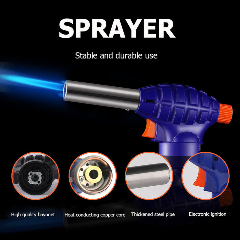 BBQ Cook Welding Flame Gun Nozzle Camping Gas Torch Ignition Flamethrower