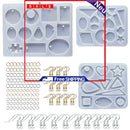 143pcs Earrings & Drop Earring Molds Handmade Earrings Set for Making Souvenirs