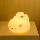 Rechargeable Indoor Lighting Healing Little Hippo LED Table Lamp Night Light