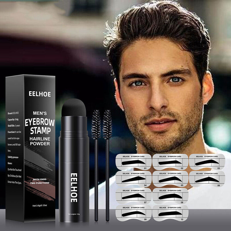 Double Ended Eyebrow Pen Brow Stamp Brow Powder Hairline Beard Filler Tools
