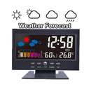 LED Digital Weather Station Thermometer Alarm Clock Snooze Alarm Clock Calendar