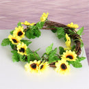Yellow Sunflower Chain Garland 8.5ft Silk Wedding Flowers E6L0 Decor Gazebo Y2I7
