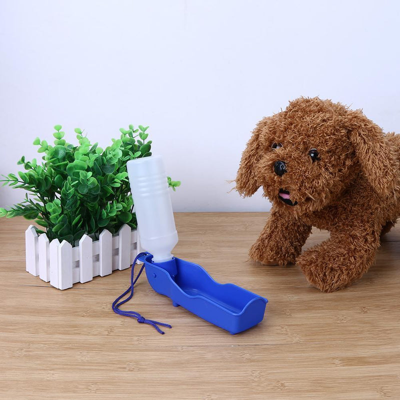 250ml Dog Water Bottle Feeder Portable Outdoor Pet Drinking Bottle(Blue)