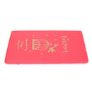 Simple Travel Passport Cover PU Multifunction Tickets Card Holder Case (Red)