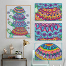 Partial Special Diamond Painting DIY Kit 4 Green Turtles Rhinestone Picture